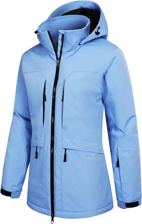 Women Ski Jacket Waterproof Winter Snow Coat Warm Hooded Windbreaker Snowboarding Windproof Rain Jacket