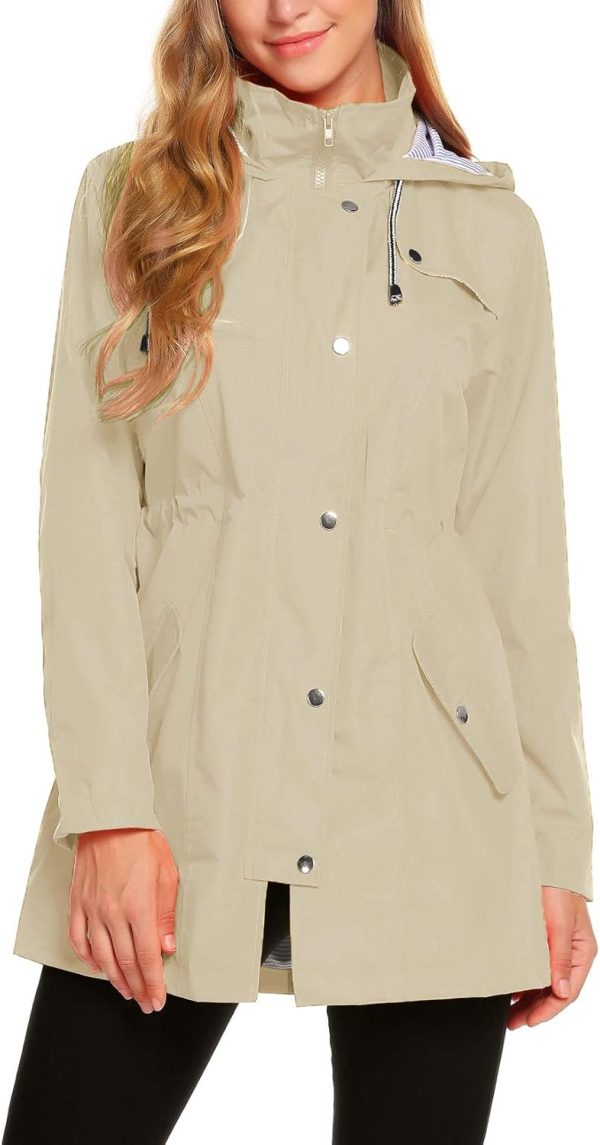 Women Lightweight Hooded Waterproof Active Outdoor Rain Jacket