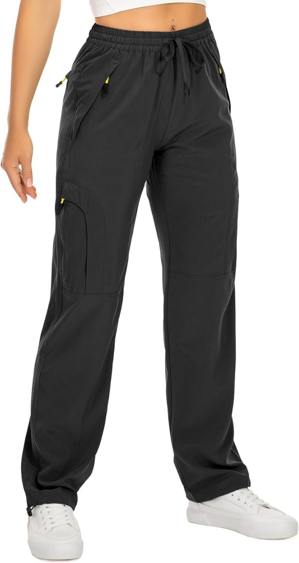 Women Hiking Pants Quick Dry  Lightweight Travel Golf Cargo Safari Pants Zipper Pockets