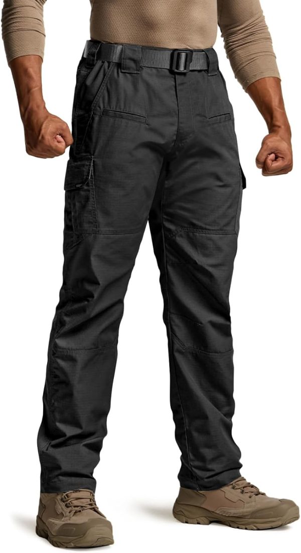 Men's Tactical Pants, Water Resistant Ripstop Cargo Pants, Lightweight  Work Hiking Pants, Outdoor Apparel