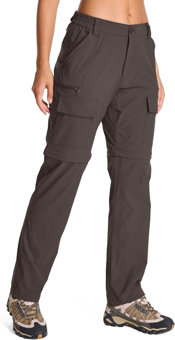Women Hiking Pants Convertible Quick Dry Stretch Lightweight Zip Off Outdoor Safari Pants with Cargo Pockets