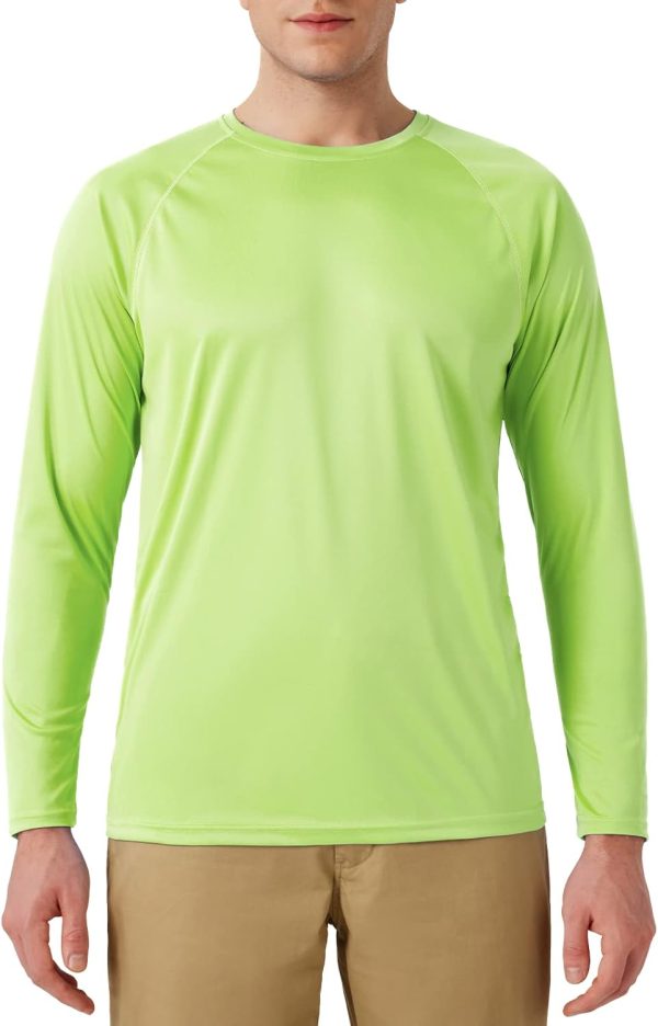 Men UPF 50+ Rash Guard Swim Shirt Long Sleeve Moisture Wicking Quick Dry Lightweight Wrinkle-Resistant