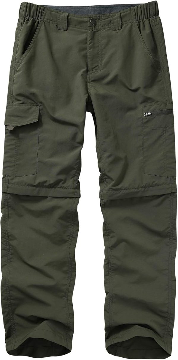 Mens Hiking Pants Convertible Lightweight Quick Dry Zip Off Fishing Safari Camping Travel boy Scout Pants
